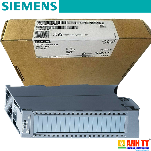 Siemens 6ES7531-7NF10-0AB0 | SIMATIC S7-1500 Analog input module -Mô-đun đầu vào analog AI 8xU/I HS 16-bit 0,3% 8-Kênh nhóm 8 10V Diagnostics 0,0625ms Oversampling