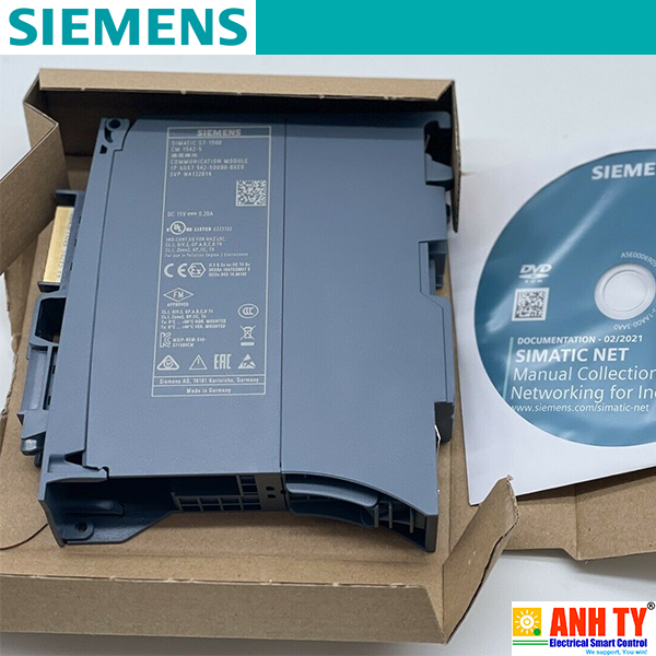 Siemens 6GK7542-5DX00-0XE0 | Communications module CM 1542-5 -Mô-đun truyền thông kết nối S7-1500 với PROFIBUS DP DPV1 Giao tiếp S7 PG/OP Định tuyến Đồng bộ Diagnostic