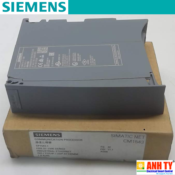 Siemens 6GK7543-1AX00-0XE0 | Communications processor CP 1543-1 -Mô-đun xử lý truyền thông kết nối SIMATIC S7-1500 IE Giao tiếp TCP/IP ISO UDP S7 IP Broadcast/Multicast VPN 1xRJ45 10/100/1000 Mbit
