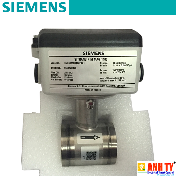 Siemens 7ME6110-2DA20-2AA1 | SITRANS FM MAG 1100 Electromagnetic flow sensor -Cảm biến lưu lượng điện từ DN2-100 DN25 Ceramic Platinum cho ngành Dược Hóa chất Nước (thải)