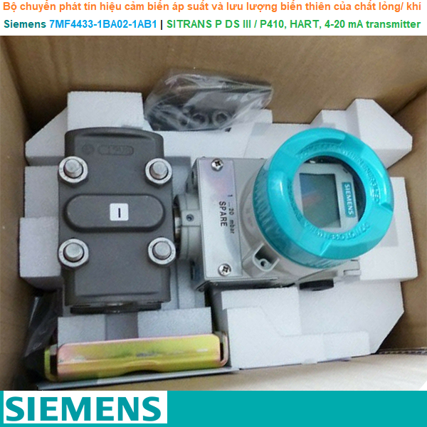 Siemens 7MF4433-1BA02-1AB1 | SITRANS P DS III / P410, HART, 4-20 mA transmitter -Bộ chuyển phát tín hiệu cảm biến áp suất và lưu lượng biến thiên của chất lỏng/ khí