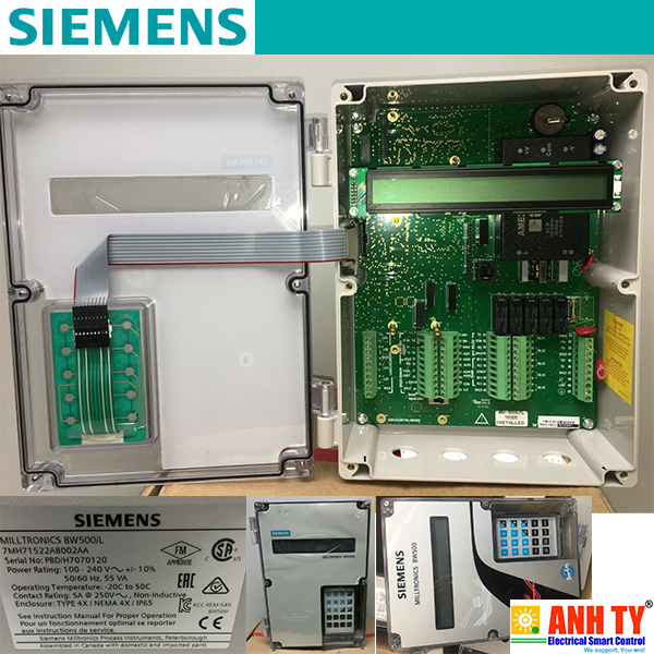 Siemens 7MH7152-2AB00-2AA | Milltronics BW500 and BW500/L Integrator -Bộ tích hợp cân đai và máy 100-240VAC Aux input/output board BW500/L 1-2 Load cell input Smartlinx 4 đầu vào M20 CE CSA US/C FM RCM EAC KCC