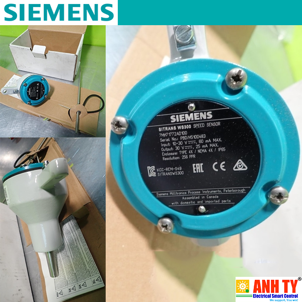 Siemens 7MH7177-2AD10-0 | SITRANS WS300 Speed sensor -Cảm biến tốc độ Gắn trục 0.3-2000rpm 2000p 256PPR NEMA 4X CE C-TICK 2-integrators