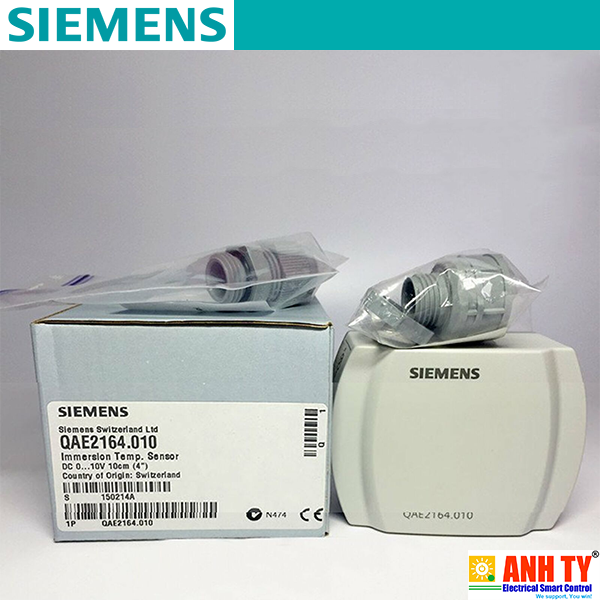 Siemens QAE2164.010 | Immersion temperature sensor -Cảm biến nhiệt độ ngâm chìm 100mm 0-10VDC