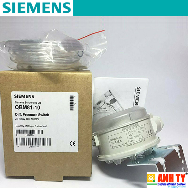 Siemens QBM81-10 | Differential pressure monitor -Đồng hồ hiển thị chênh lệch áp suất ống dẫn khí 100-1000Pa