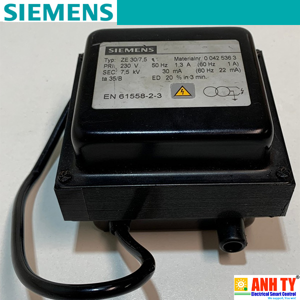 Siemens ZE 30/7,5 | Ignition transformer -Biến áp đánh lửa 7.5kV 30mA 50Hz 230VAC