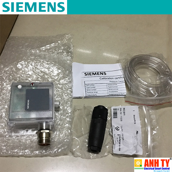 Siemes QBM4100-1D | Air duct differential pressure sensor with display -Cảm biến chênh lệch áp suất ống dẫn khí có màn hình 0-100Pa Chứng nhận hiệu chuẩn