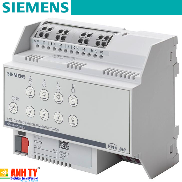 Switch/dim actuator 4xAC230V 10AX 1-10V Siemens N 536D31 | 5WG1536-1DB31