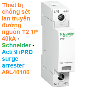 Thiết bị chống sét lan truyền đường nguồn T2 1P 40kA -Schneider - Acti 9 iPRD surge arrester A9L40100