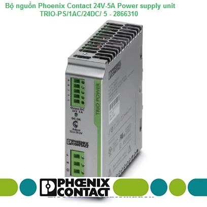 Bộ nguồn Phoenix Contact TRIO-PS/1AC/24DC/ 5 - 2866310 | 1P 24VDC 5A