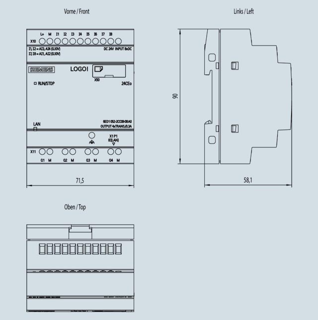 01 Bộ lập trình điều khiển PLC controller - Siemens - LOGO! 24CEO 6ED1052-2CC08-0BA0