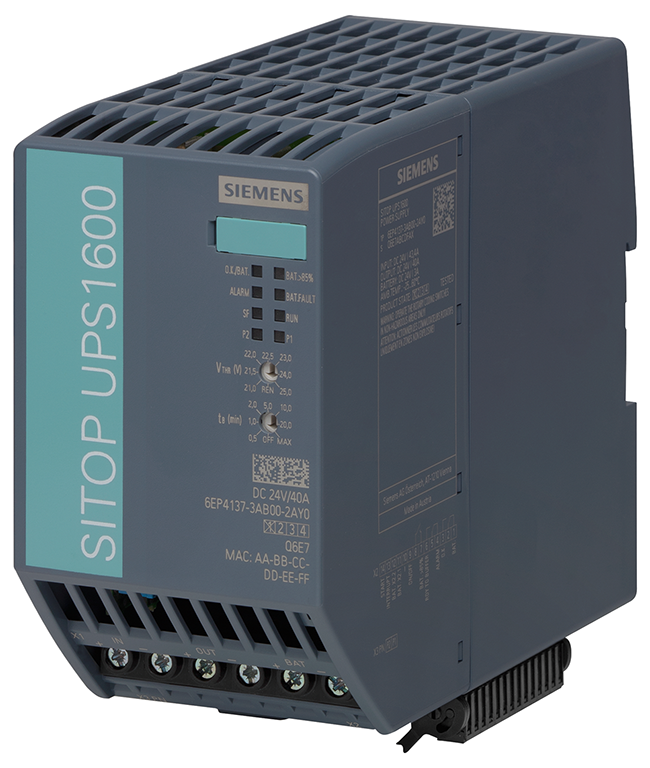 Bộ lưu điện DC UPS 24VDC 40A Ethernet/ PROFINET - Siemens - SITOP UPS1600 DC UPS modules 6EP4137-3AB00-2AY0