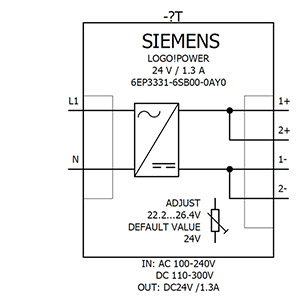 Bộ nguồn 24vDC 1.3A 1P 100-240vAC - Siemens - LOGO!POWER 24 V / 1.3 A - 6EP3331-6SB00-0AY0