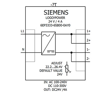 Bộ nguồn 24vDC 4A 1P 100-240vAC - Siemens  - LOGO!POWER 24 V / 4 A - 6EP3333-6SB00-0AY0