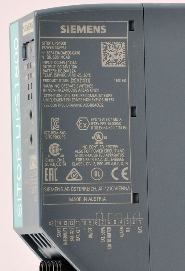 Bộ lưu điện UPS 24VDC 24VDC 10A - Siemens - SITOP UPS1600 DC UPS modules 6EP4134-3AB00-0AY0