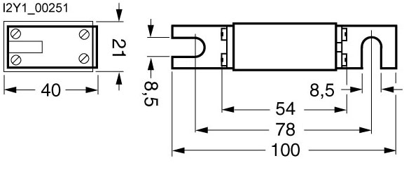 Bản vẽ kỹ thuật Cầu chì Fuse 125A 690vAC 440vDC - Siemens - LV HRC SITOR fuse 3NE8722-1