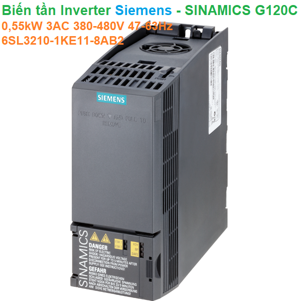 Biến tần Inverter Siemens -  SINAMICS G120C 0,55kW 3AC 380-480V 47-63Hz - 6SL3210-1KE11-8AB2