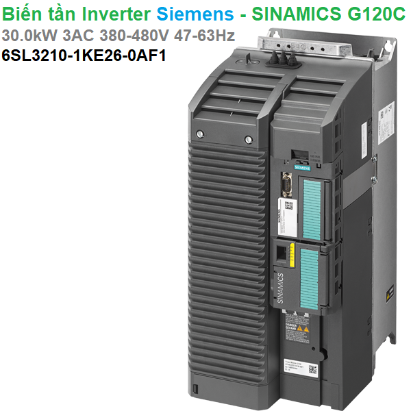 Biến tần Inverter Siemens - SINAMICS G120C 30.0kW 3AC 380-480V 47-63Hz - 6SL3210-1KE26-0AF1