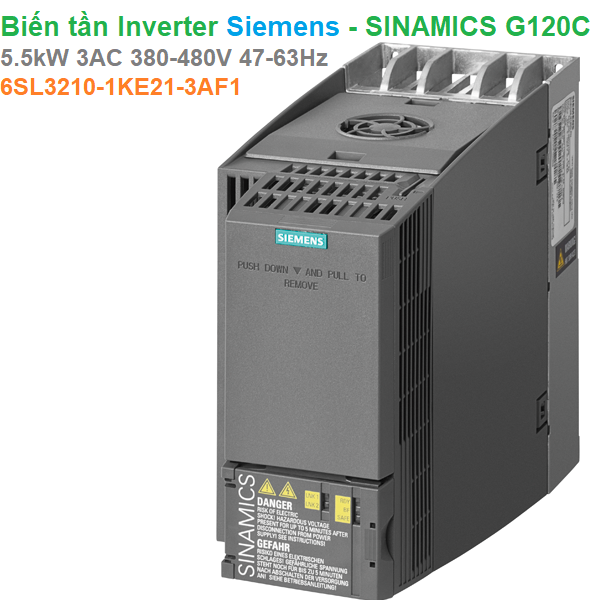 Biến tần Inverter Siemens - SINAMICS G120C 5.5kW 3AC 380-480V 47-63Hz - 6SL3210-1KE21-3AF1