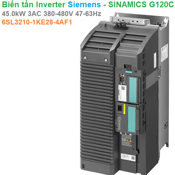 Biến tần Inverter Siemens - SINAMICS G120C 45.0kW 3AC 380-480V 47-63Hz - 6SL3210-1KE28-4AF1