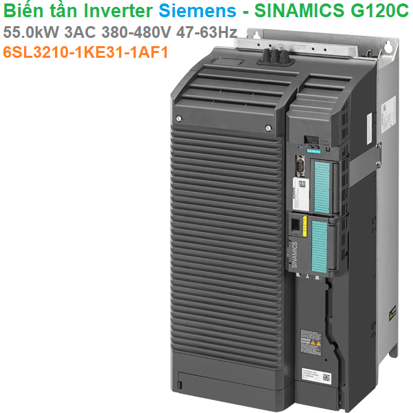 Biến tần Inverter Siemens - SINAMICS G120C 55.0kW 3AC 380-480V 47-63Hz - 6SL3210-1KE31-1AF1