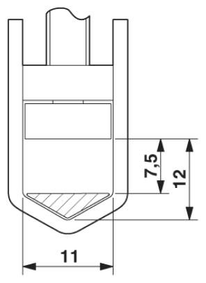 Dimensional drawing Cầu đấu nối điện  50mm2 1000V 150A - Phoenix Contact - High-current terminal block - UKH 50 - 3009118