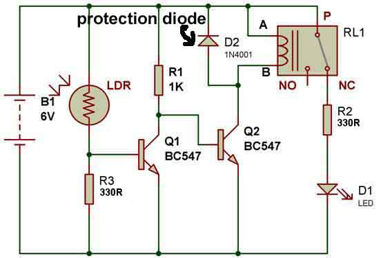 Diode bảo vệ trong mạch điện có Relay