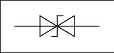 Graphic symbol of a suppressor diode