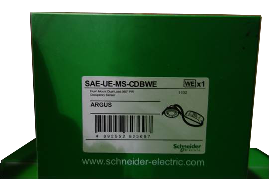Schneider SAE_UE_MS_CDBWE: Cảm biến chuyển động hồng ngoại với góc nhận diện 360°, vùng nhận diện 7x7m, đặt cao 3m; 230VAC 2000W cho đèn, 30VDC 5A/ 250VAC 5A cho thiết bị HVAC: Quạt, máy điều hòa nhiệt độ (máy lạnh, máy sưởi), hệ thống thông gió; lắp chìm