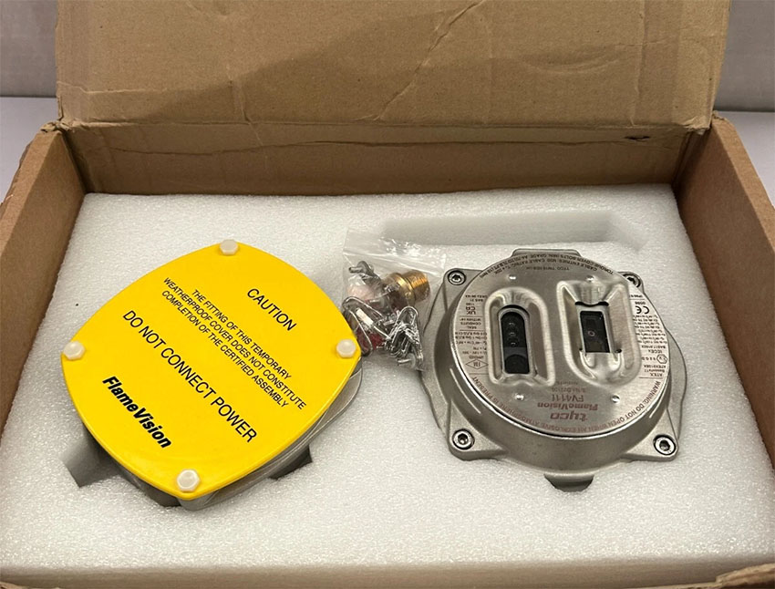 516.300.411FC, Tyco FV411f Triple infrared flame detector -Đầu báo lửa hồng ngoại nhân ba sử dụng công nghệ cảm biến Mù năng lượng mặt trời Triple IR và các thuật toán phát hiện ngọn lửa để cung cấp khả năng phát hiện hiệu suất cao cho các đám cháy hydrocacbon