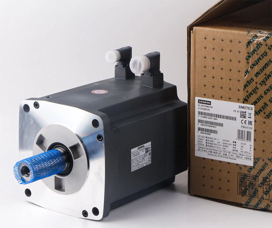 Động cơ servo 3AC 400V 5kW 2000rpm 30Nm 23.9Nm Shaft-90mm 2500incr/rev Siemens 1FL6094-1AC61-2AA1