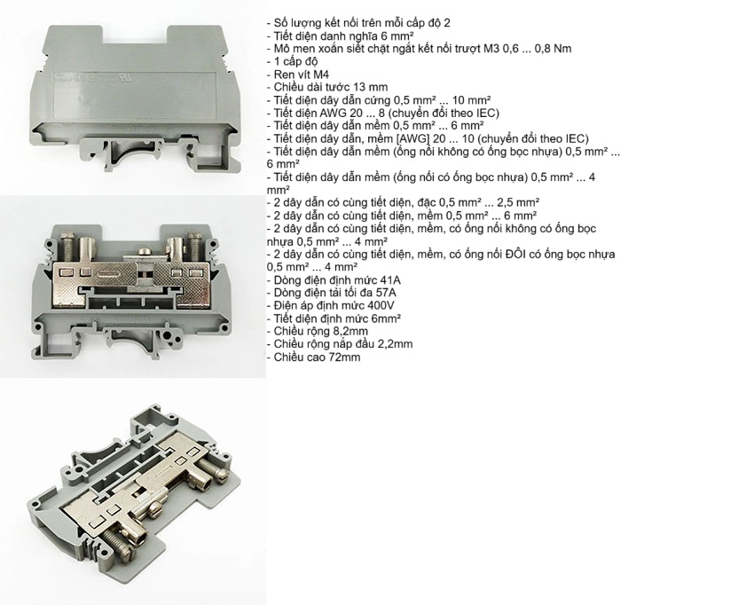 Cầu đấu test-ngắt mạch Phoenix Contact URTK/S - 0311087; Xx Germany, do Cty Anh Ty phân phối; CO CQ, BH 12 tháng, có CK