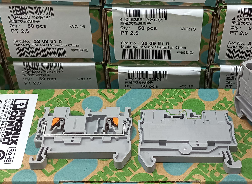 Cầu đấu dây điện điều khiển 2.5mm2 800V 24A Phoenix Contact PT 2,5 - 3209510