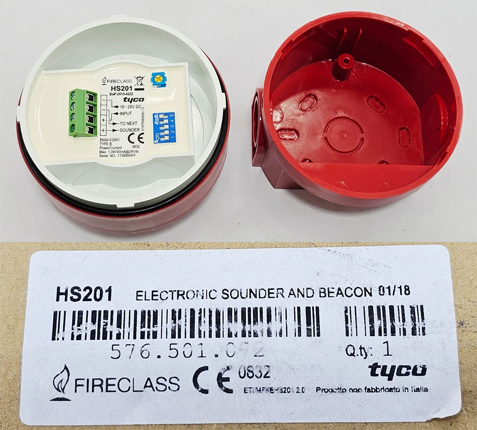 Còi-Đèn báo cháy Tyco HS201 576.501.072