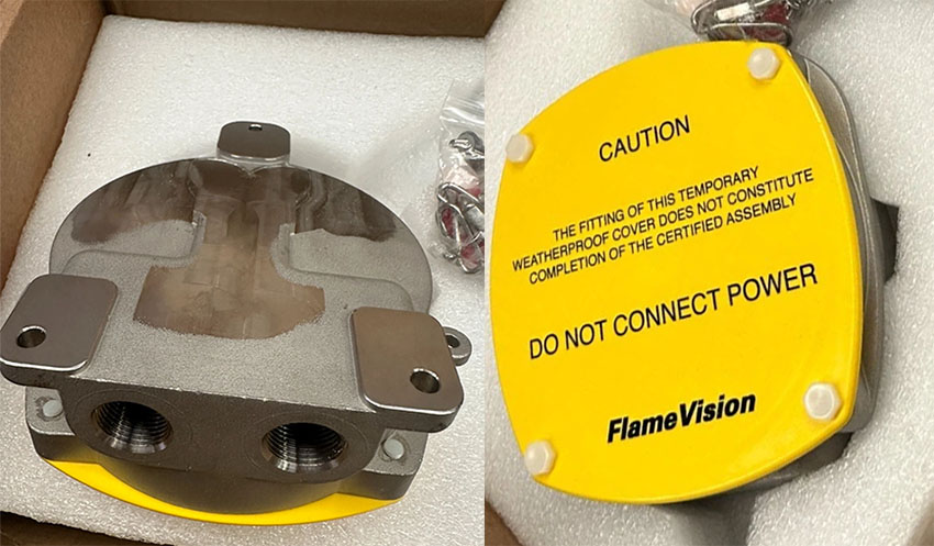 Đầu báo lửa hồng ngoại (Triple IR Flame Detector) Tyco FV411f (516.300.411), Xx UK, do Cty Anh Ty phân phối; CO CQ, BH 12 tháng, có CK