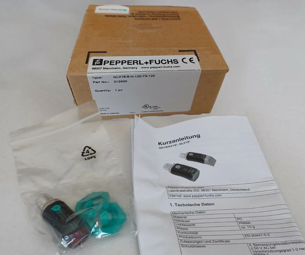 Cảm biến quang Pepperl Fuchs GLV18-8-H-120/73/120 | 212930, Xuất xứ Germany, do Cty Anh Ty phân phối; CO CQ, BH 12 tháng, có CK