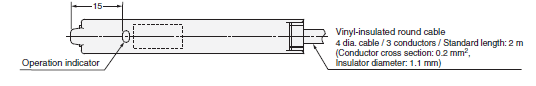 Omron E3X-NA11 2M, Fiber Amplifier Omron E3X-NA11 2M, Cảm biến sợi quang Omron E3X-NA11 2M, Cảm biến sợi quang Omron 200mm 35mA NPN 24VDC 2m