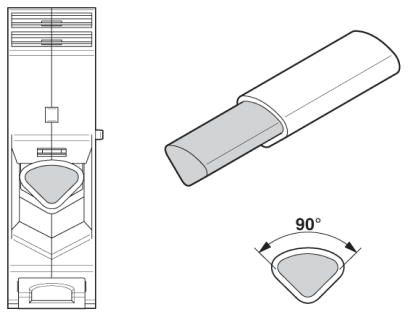 Schematic diagram Connecting aluminum cables. Further notes can be found in the download area Cầu đấu nối điện  50mm2 1000V 150A - Phoenix Contact - High-current terminal block - UKH 50 - 3009118