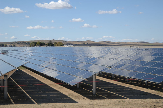 Solar panels at the 550 MW Topaz Solar Farm