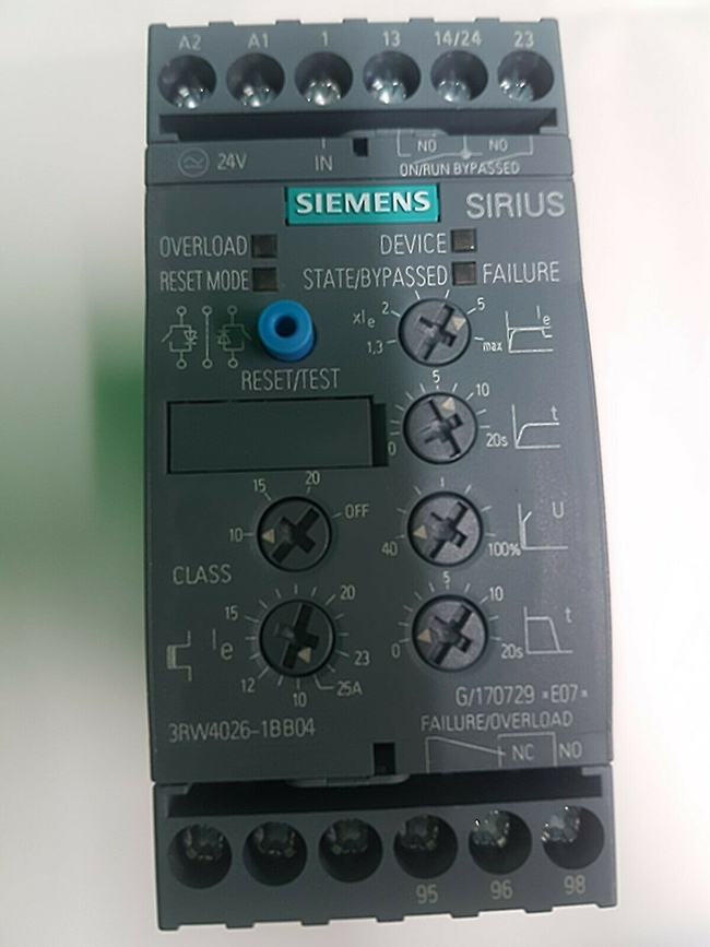 Siemens 3RW3026-1BB04: Khởi động mềm SIRIUS soft starter S0 25 A, 11 kW/400 V, 40 °C 200-480 V AC, 24 V AC/DC Screw terminals