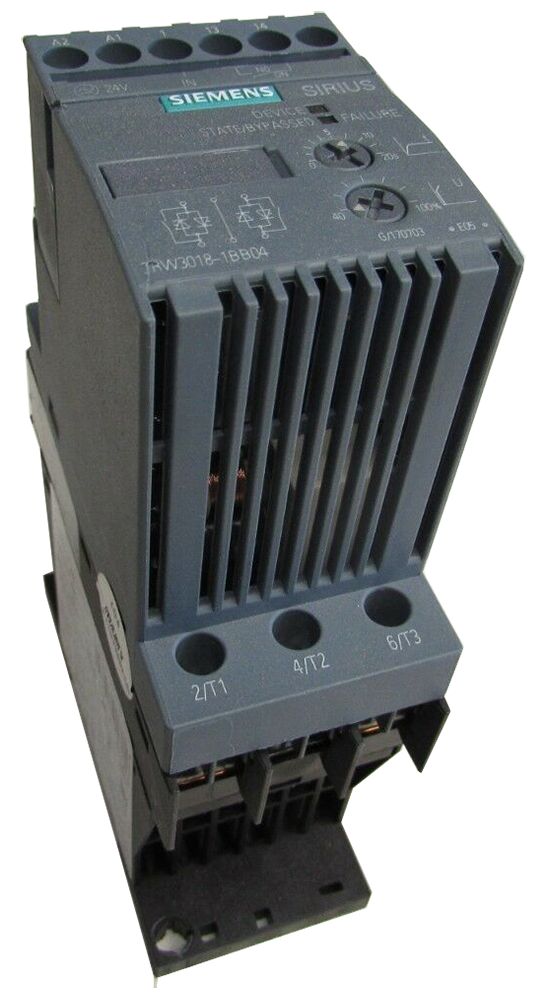 Siemens 3RW3016-1BB14: Khởi động mềm SIRIUS soft starter S00 17.6 A, 7.5 kW/400 V, 40 °C 200-480 V AC, 24 V AC/DC Screw terminals