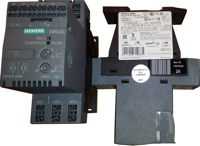 Khởi động mềm SIRIUS S00 6.5 A, 3 kW/400 V, 40 °C 200-480 V AC, 24 V AC/DC Spring-type terminals